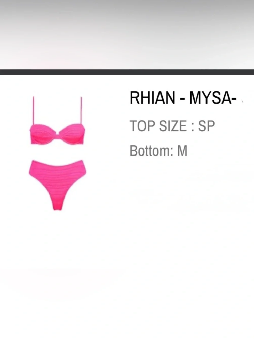 triangl swimwear Hot Pink Textured Bikini Set